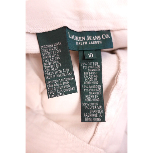 Women's Ralph Lauren Jeans & Co. Green Label ivory colored jeans size 10 regular - Picture 4 of 8